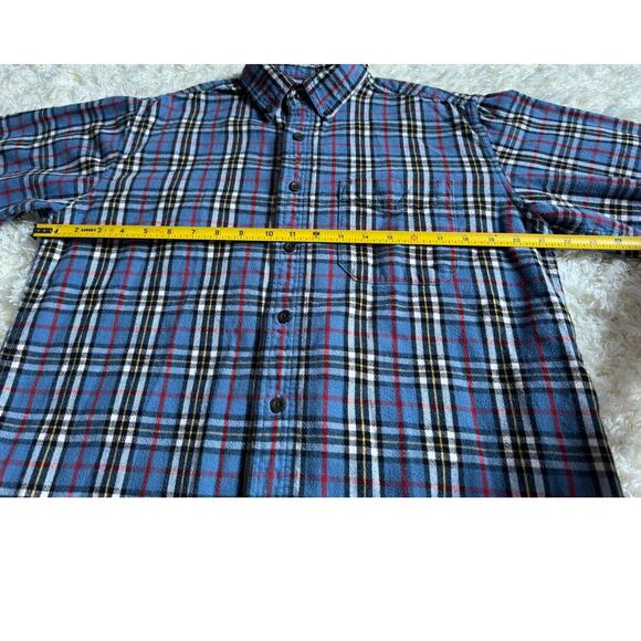 LL Bean Mens Flannel Plaid Button Up Shirt Gorpcore Lumberjack Hiking Outdoors - Picture 3 of 6